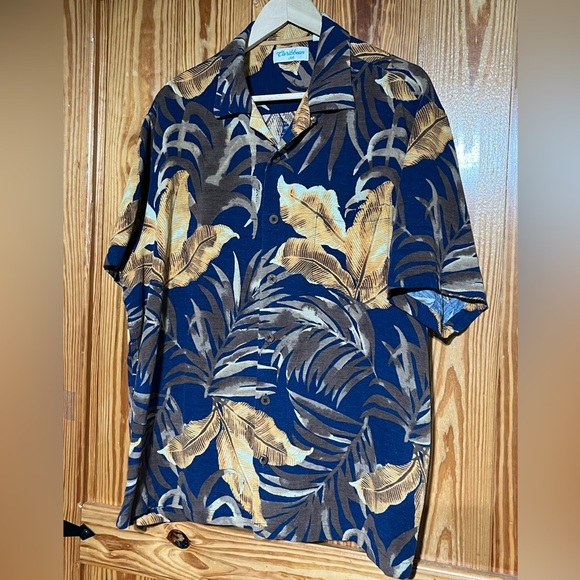 Caribbean Silk 100% Silk Hawaiian Camp Shirt Tropical Beach Vacation - Picture 2 of 13